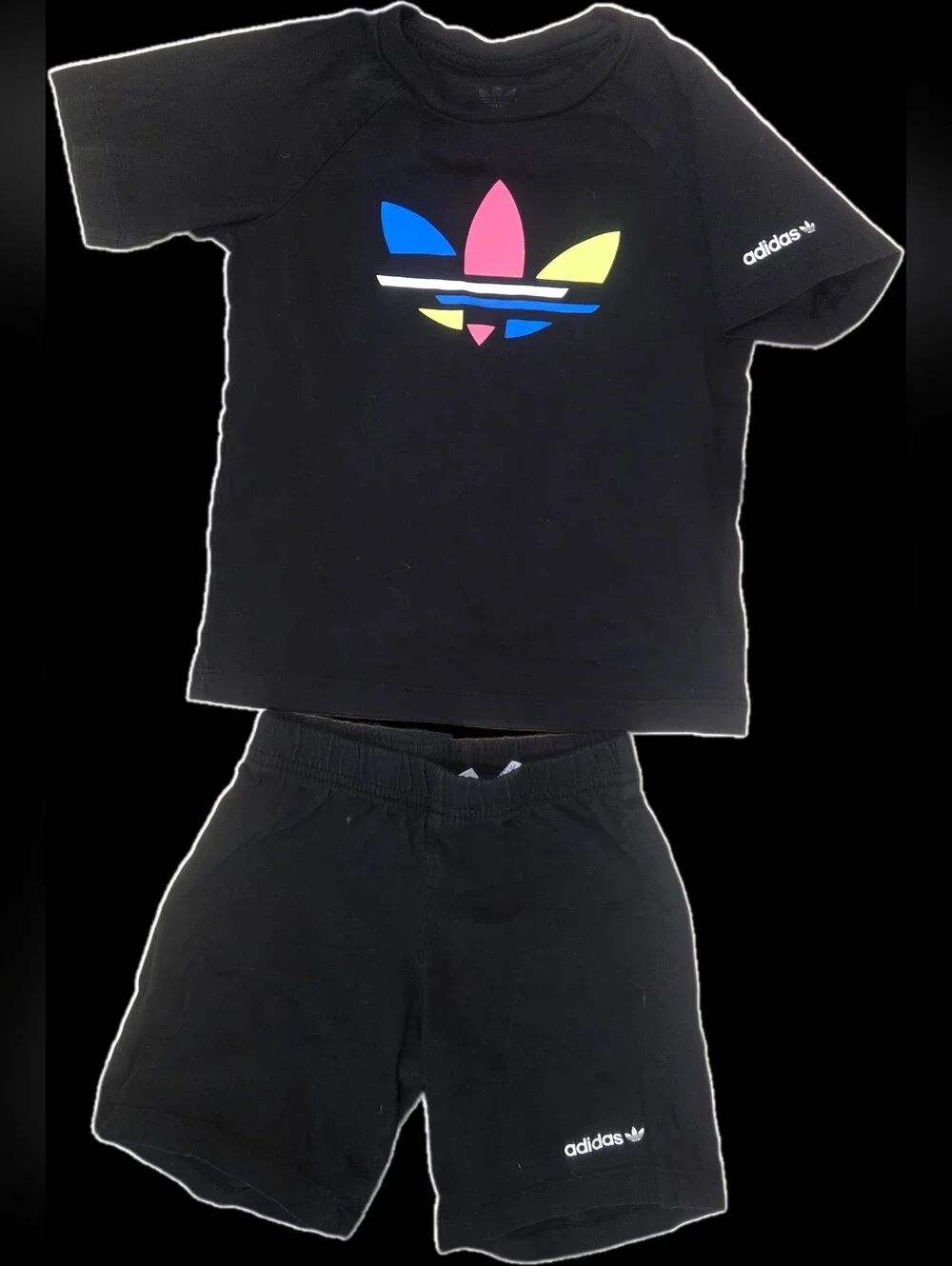 3T/4T Adidas Black Tee and Shorts Set